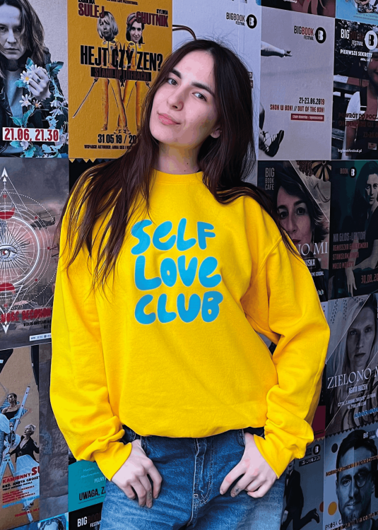 Bluza Self Love Club - żółta
